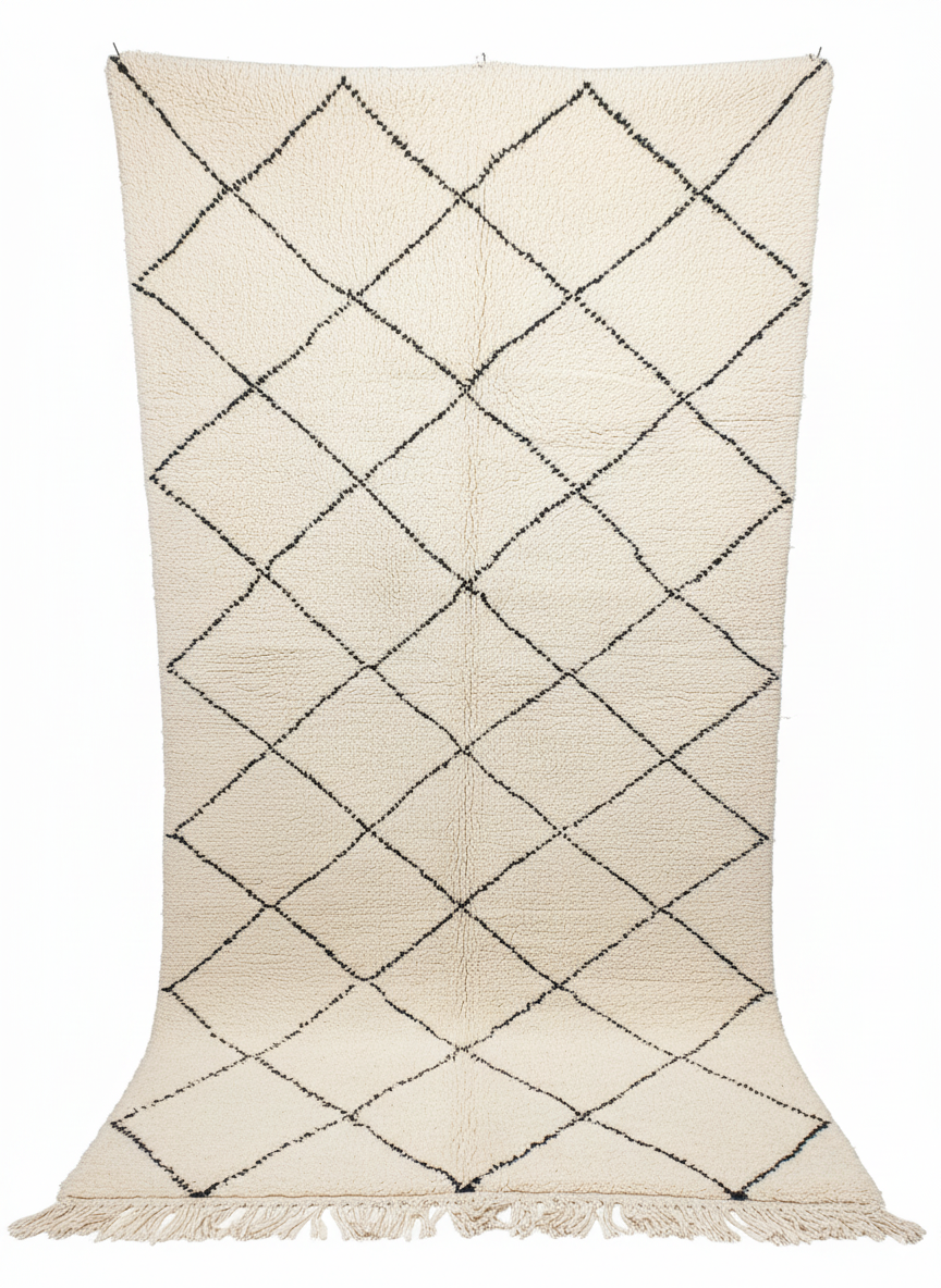 Beni Ourain Berber Stil Handgeknüpft Teppich - 260x145