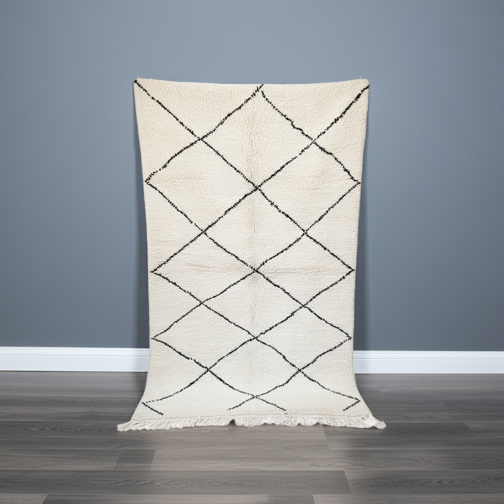 Beni Ourain Berber Stil Handgeknüpft Teppich - 240x145