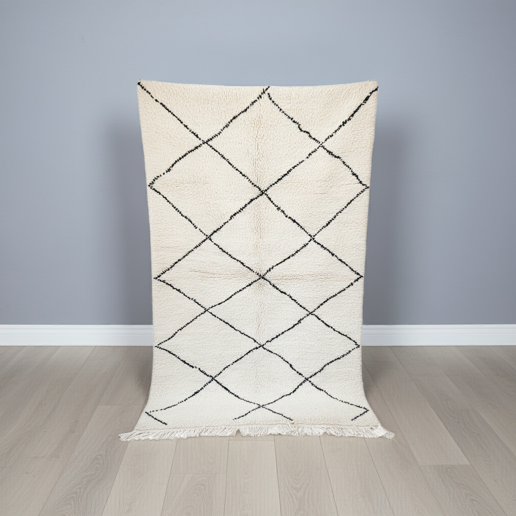 Beni Ourain Berber Stil Handgeknüpft Teppich - 240x145
