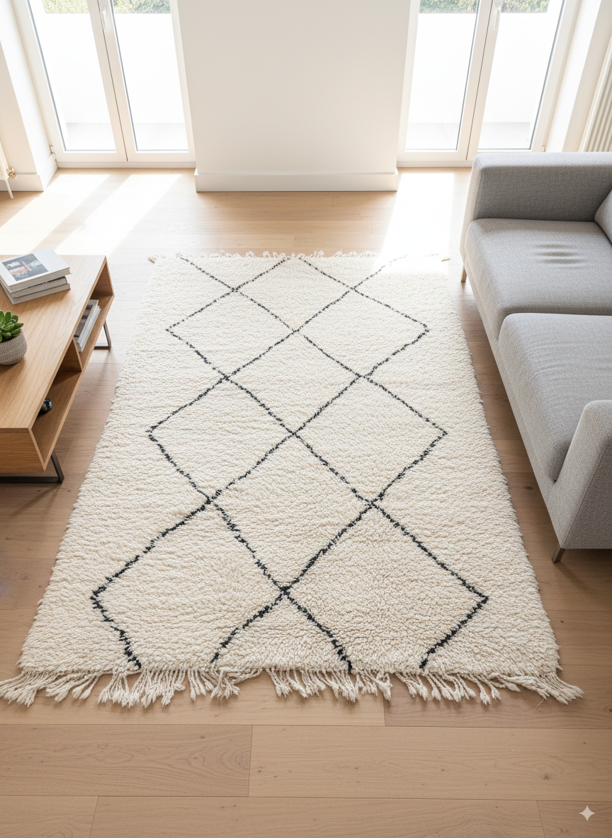 Beni Ourain Berber Stil Handgeknüpft Teppich - 275x165