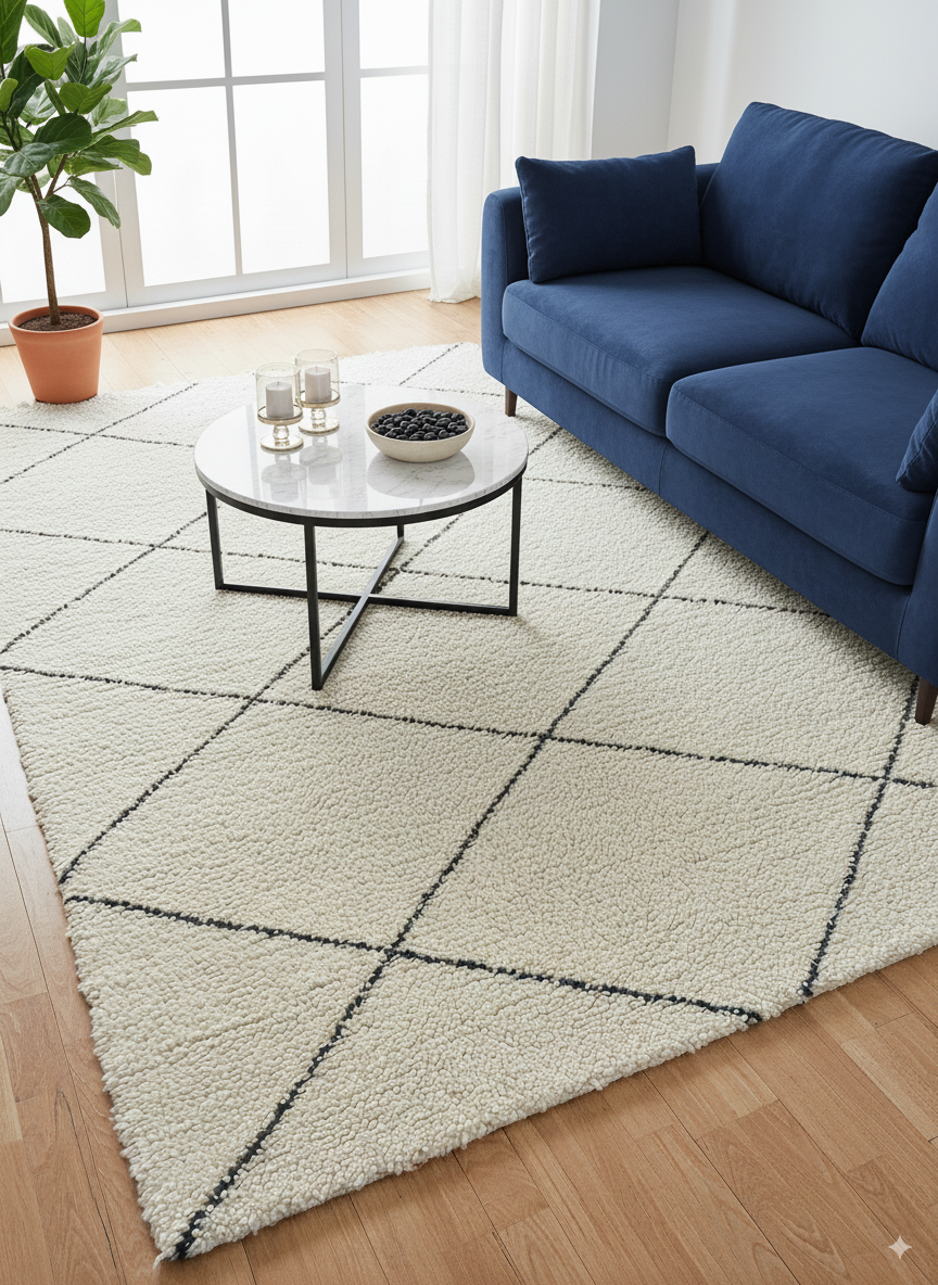 Beni Ourain Berber Stil Handgeknüpft Teppich - 250x165